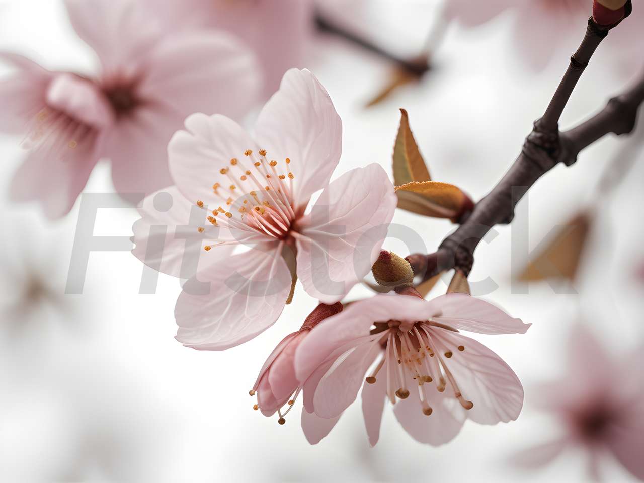 春の訪れを感じる淡いピンクの桜の花