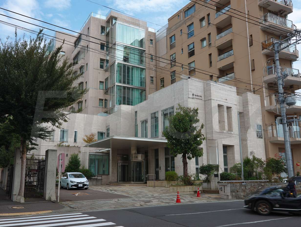 都会の洗練されたモダンな外観のビルとマンション