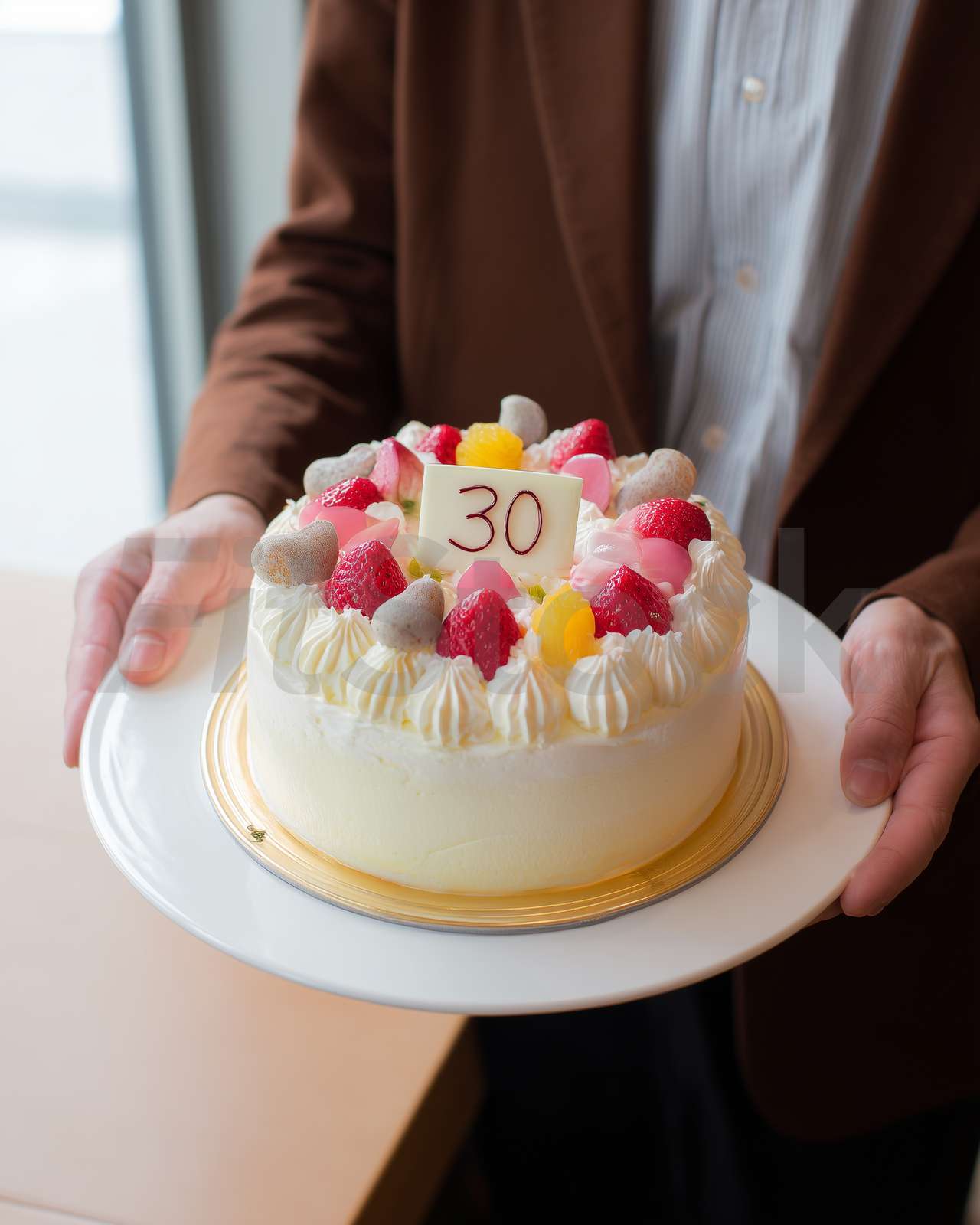 30歳の誕生日を祝うバースデーケーキ
