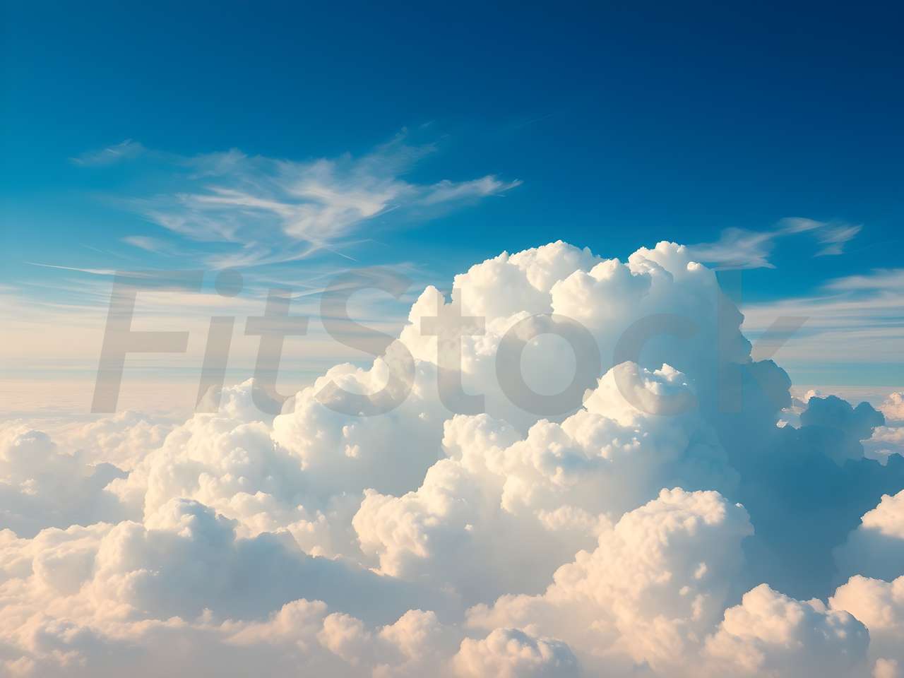 上空から見下ろす壮大な積乱雲