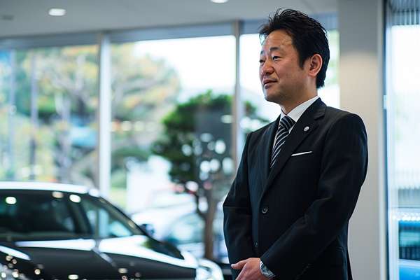 自動車ディーラーの男性スタッフ