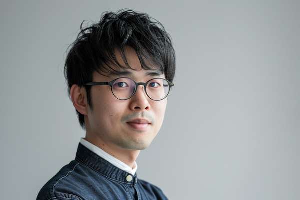 メガネをかけた日本人男性のポートレート