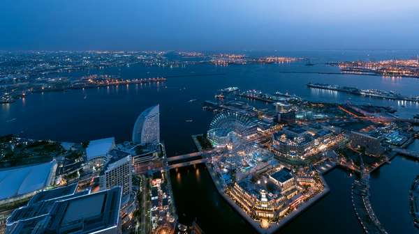 横浜みなとみらいの美しい夜景