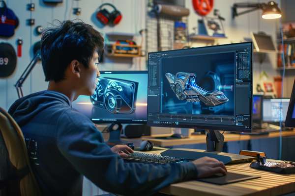3Dモデリングを行うクリエイター