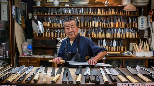 日本の伝統的な包丁職人