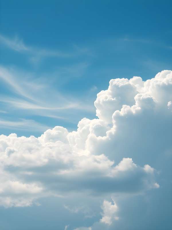 青空に広がる白い積乱雲