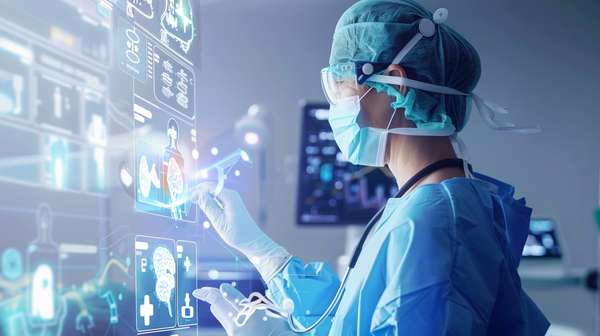最先端技術を駆使する外科医